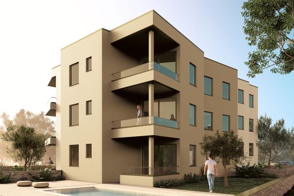 Vodice, modern lakóprojekt hét apartmannal és tengerre néző kilátással