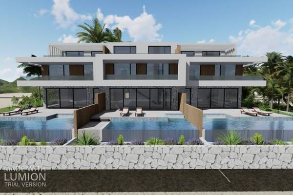 Zadar, Novalja, radhusvillor med pool 30 m från havet
