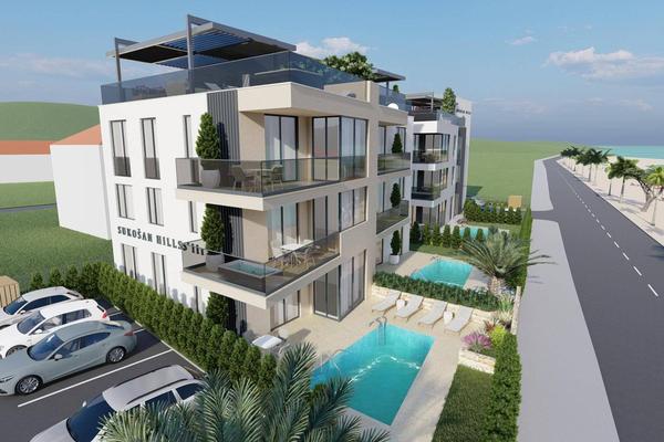 Zadar, Sukosan, denize sıfır, modern yeni bina