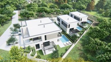 Valtura, moderna dvojna kuća neto korisne površine od 188 m² u roh bau fazi gradnje