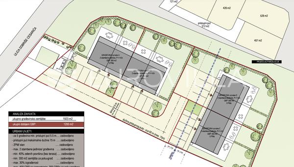 Terreno para construção em Samobor de 2226 m² com projeto e rendimento