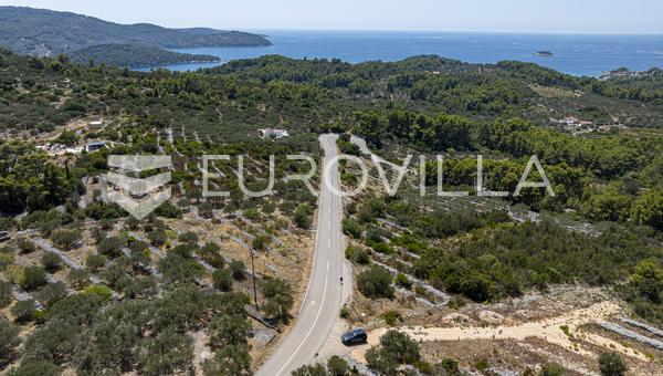 Korcula Insel, Vela Luka, landwirtschaftliches Land mit Meerblick