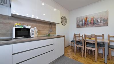 Osijek, Jug II, treværelses lejlighed i stueetagen af en byvilla med 3 lejligheder