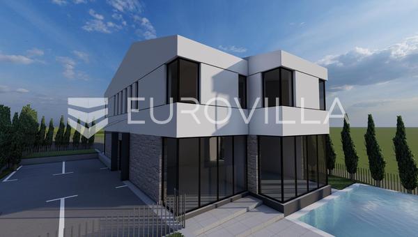 Malinska, modern two-story new build with a swimming pool