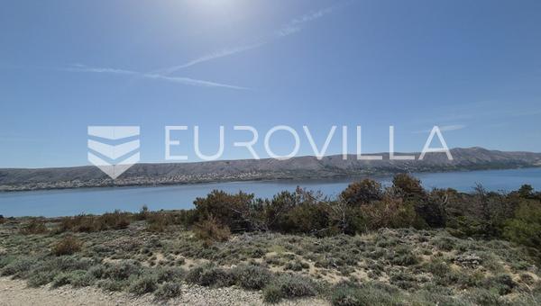 Pag, terreno edificable con vistas panorámicas al mar, zona T2, 5750 m²