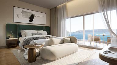 Novi Vinodolski'de, bir tatil köyü içinde lüks penthouse, denize 85 metre mesafede.