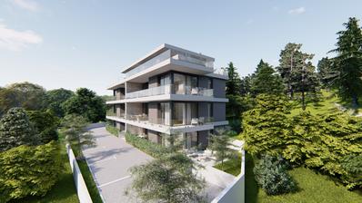 Primosten, NIEUWBOUW, appartement met tuin, tweede rij aan zee, 83,26 m²