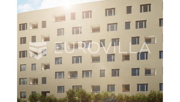 Zagreb, Dubrava'da, yeni yapım bir binada, birinci katta yer alan, 76 m² büyüklüğünde, iki yatak odalı (2+1) daire