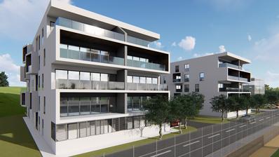 Pula, Veli Vrh - modern trerumslägenhet i nybyggnad med hiss, bottenvåning, 103 m²