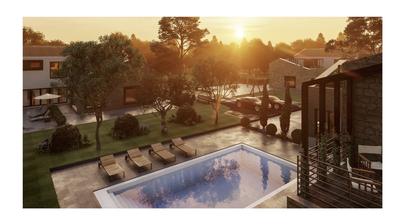 Istrien, nær Vizinada - unik, elegant villa med en magisk udsigt i hjertet af Istrien