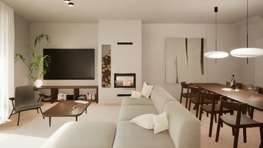 Pag, Mandre, luksuzno moderna vila 2, u nizu s bazenom i pogledom na more 130 m²