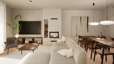 Pag, Mandre, luksuzno moderna vila 2, u nizu s bazenom i pogledom na more 130 m²