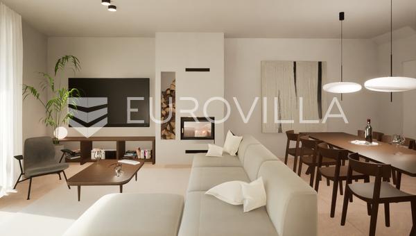 Pag, Mandre, luksuzno moderna vila 2, u nizu s bazenom i pogledom na more 130 m²