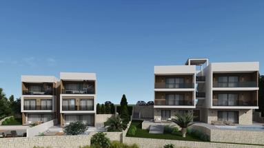 Trogir, Ciovo, dwupokojowy penthouse z tarasem na dachu i przepięknym widokiem na morze