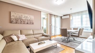 Záhřeb, Donje Svetice, zařízený jednopokojový byt 52 m² v 6. patře