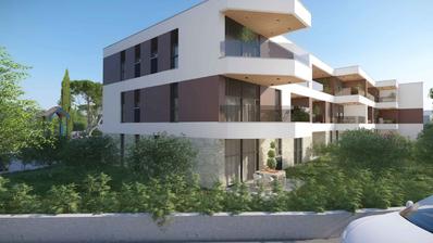 Pula, treværelses penthouse 111 m² med garage i et moderne boligkompleks, 2026, anden sal