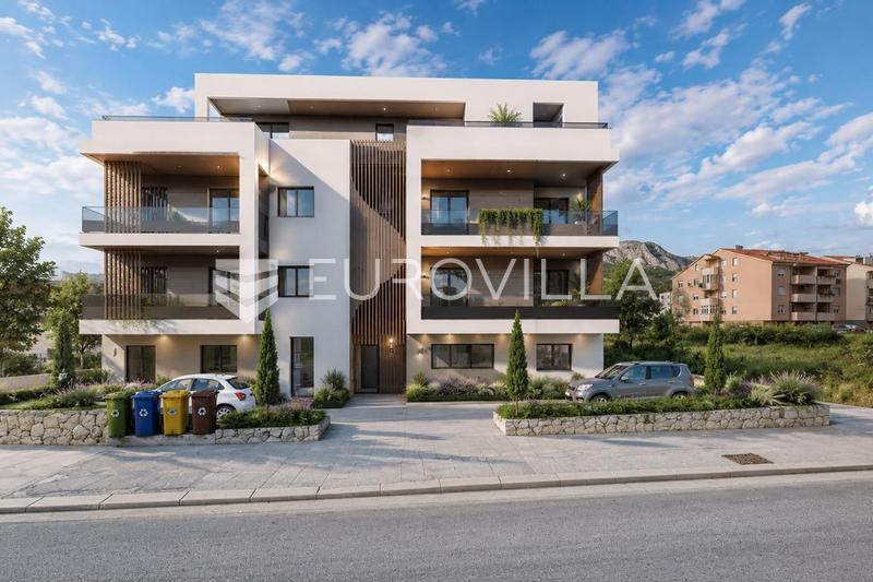 Kastel Kambelovac, nuova costruzione, lussuoso attico con due camere da letto e vista panoramica sul mare, 84 m² - 1