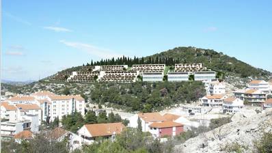 Šibenik, byggmark i Meterize