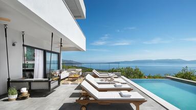 Istria, the vicinity of Labin-beautiful villa with an enchanting view of Kvarner on isolated location