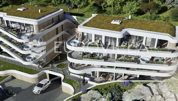 Opatija, Volosko, luxus négyszobás lakás 202,75 m² tengerre néző kilátással
