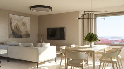 Pag, Povljana, apartamento de dois andares com três quartos e jardim.