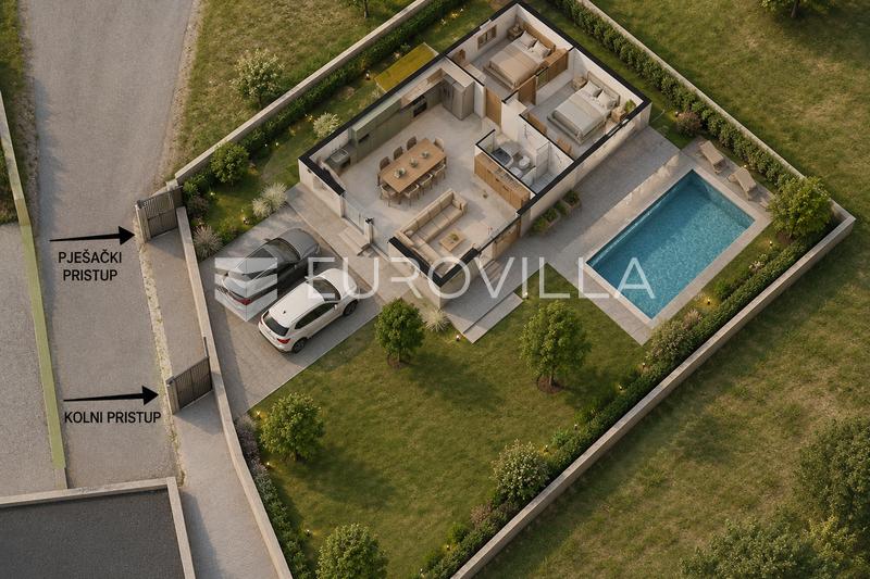 Istria, Peruški, casa sin terminar con piscina y vistas panorámicas al mar - 14