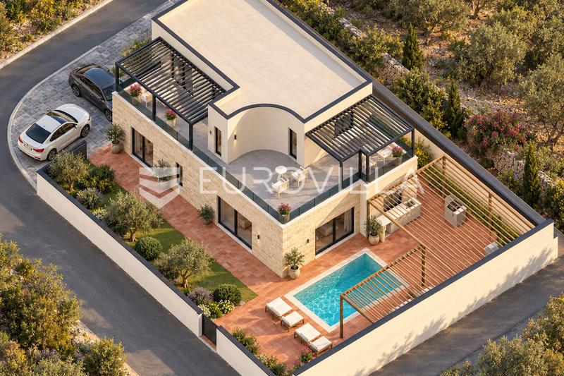 Vodice, moderna obiteljska kuća s bazenom, 176,40 m² - 2