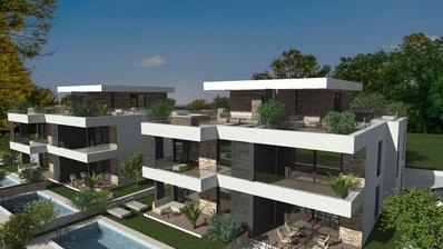 Istra, Tar, novogradnja, stan u prizemlju 71,95 m² s bazenom i vrtom