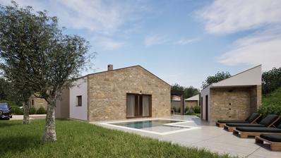 Ístria, área de Barban - Moderna casa de pedra com piscina