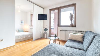 Zágráb, Crnomerec, modern egyszobás lakás 50 m², kiadó
