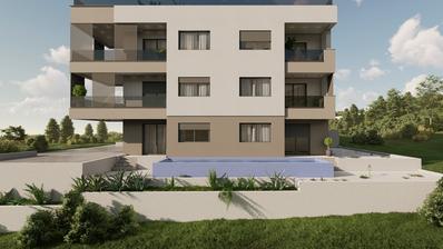 Podstrana, apartamento de dois quartos com arrecadação e vaga de estacionamento