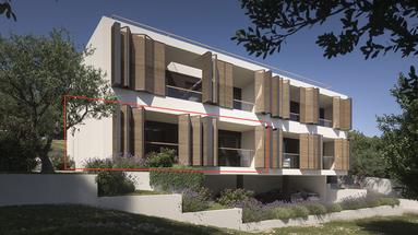 Vodice, moderne Zweizimmerwohnung mit Loggia in einem Neubau