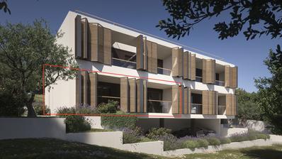 Vodice, moderne Zweizimmerwohnung mit Loggia in einem Neubau