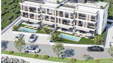 Zadar, Zaton, deniz kenarında lüks çatı katı daire