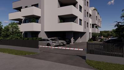 Zagreb, Trnava, moderni kolmen huoneen asunto uudessa rakennuksessa, 58 m2.