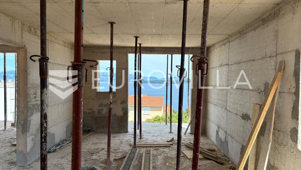Solta, Stomorska, Zweizimmerwohnung im zweiten Stock mit Panoramablick auf das Meer