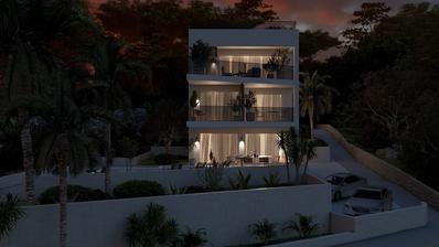 Ciovo, Okrug Gornji, luxuoso penthouse de três quartos com terraço na cobertura - primeira fila para o mar.