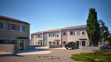 Istrië, omgeving Rovinj, Putini, 3-slaapkamer appartement van 84,08 m² met tuin en overdekt terras