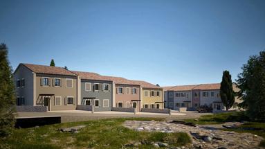 Istrië, omgeving Rovinj, Putini - appartement met twee slaapkamers van 65,72 m² met overdekt terras en tuin
