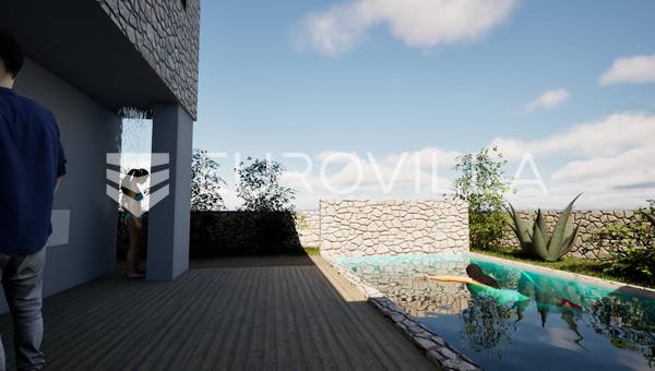 Vrsi, terreno con proyecto en una zona tranquila.