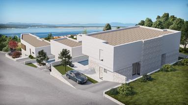 Crikvenica, moderna novogradnja, četverosoban stan 108,90 m², bazen, pogled na more