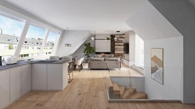 Austrija, Beč, NOVOGRADNJA, luksuzan penthouse s krovnom terasom 189,07 m²