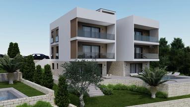 Trogir, Ciovo, apartament z dwiema sypialniami, tarasem na dachu i miejscem parkingowym