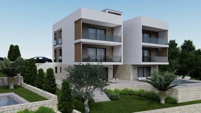 Trogir, Ciovo, appartement de deux chambres avec toit-terrasse et place de parking