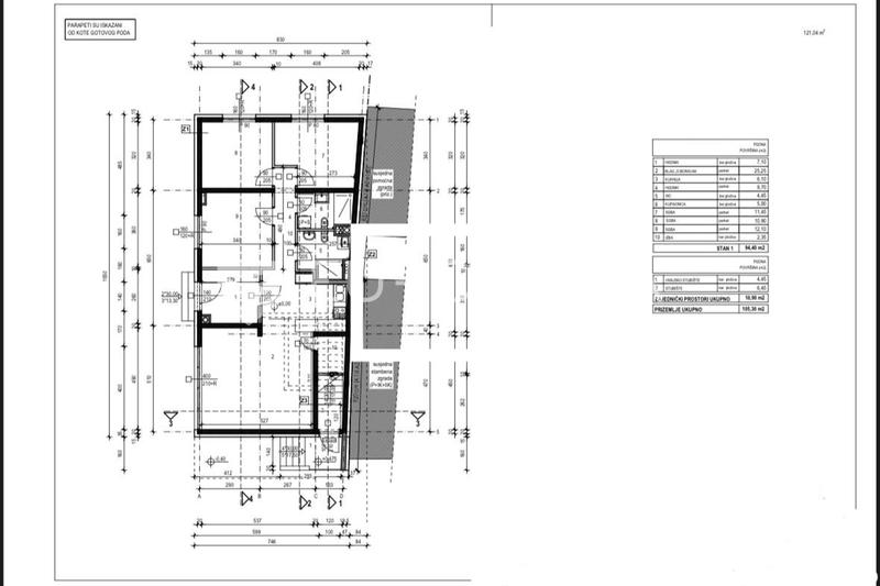 Sesvete, Branimirova, četverosoban stan u urbanoj zgradi vanjsko parkirno mjesto, 94 m²