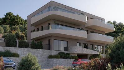 Brodarica, novogradnja, jednosoban stan s pogledom na more, 60,87 m²