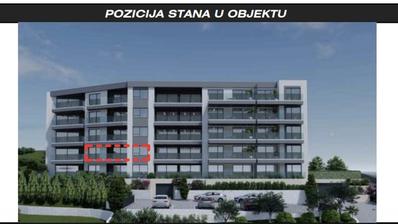 Makarska, prestigioso appartamento di nuova costruzione con una camera da letto, ampio terrazzo e vista mare.