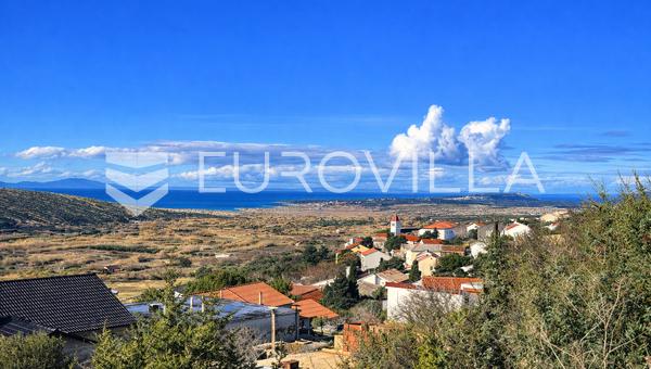 Pag, Kolan, terreno edificável com vistas panorâmicas, 1597 m²