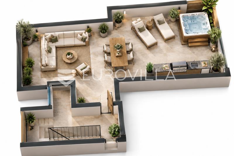 Zadar, Bili Brig - Luxusný dvojizbový penthouse s priestrannou strešnou terasou, 102 m² - 13