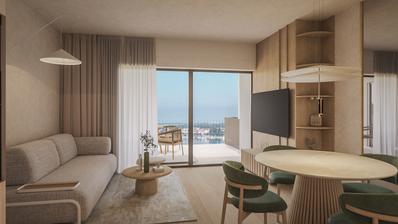 Istra, Umag, Green Tower Residence, dvosoban apartman s terasom na 3. katu